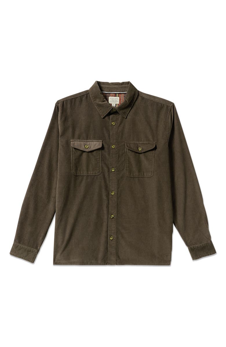 Billabong Austin Garage Corduroy Button-Up Shirt, Alternate, color, Chocolate