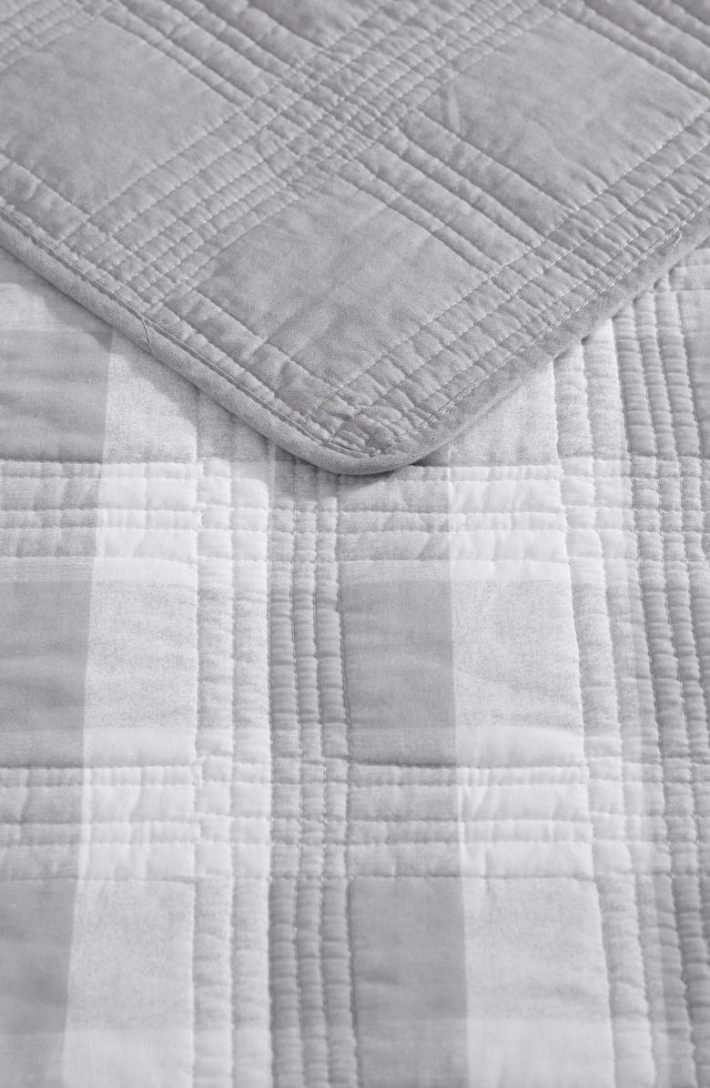 Eddie Bauer Lakehouse Plaid Cotton Quilt 3-Piece Set, Alternate, color, Grey
