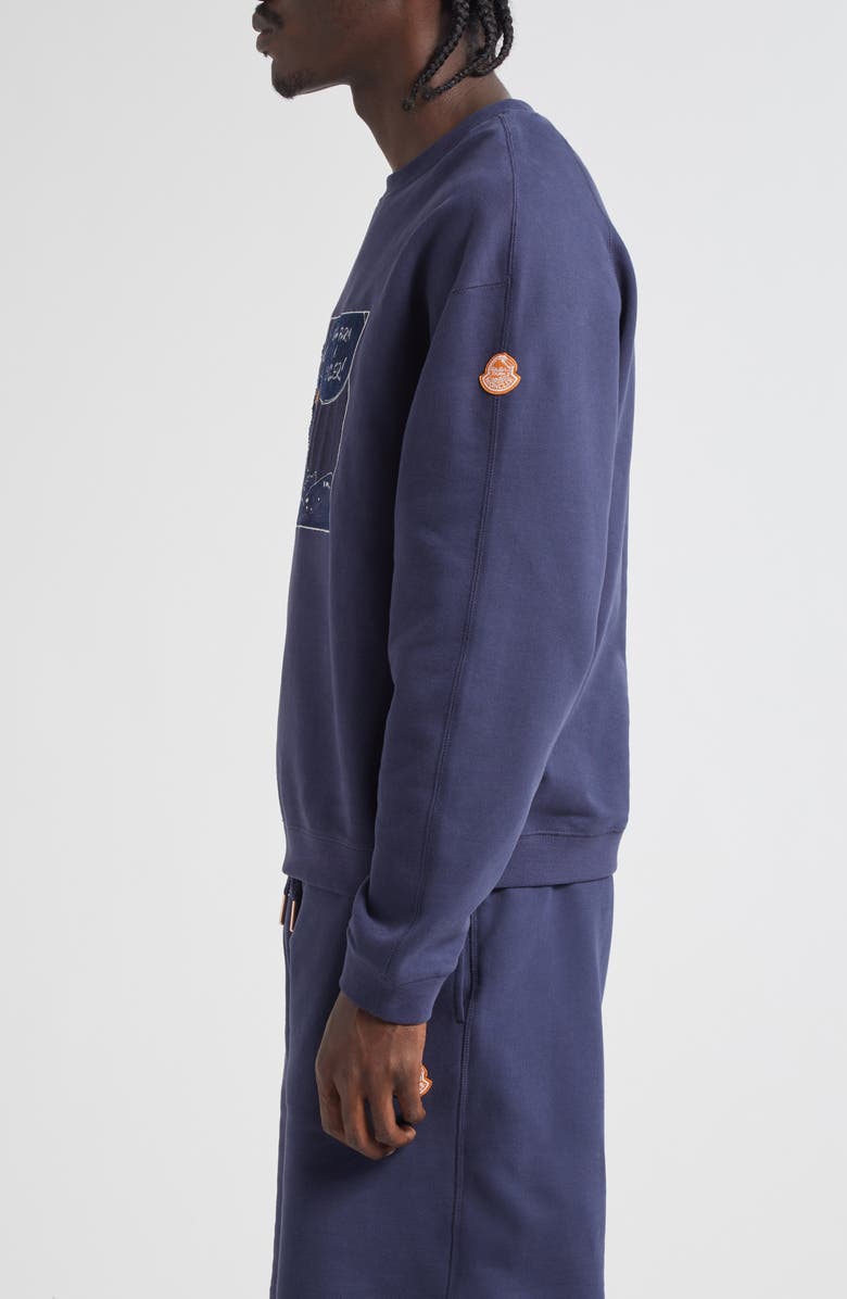 Moncler x Gilga Farm by Donald Glover French Terry Sweatshirt, Alternate, color, Navy