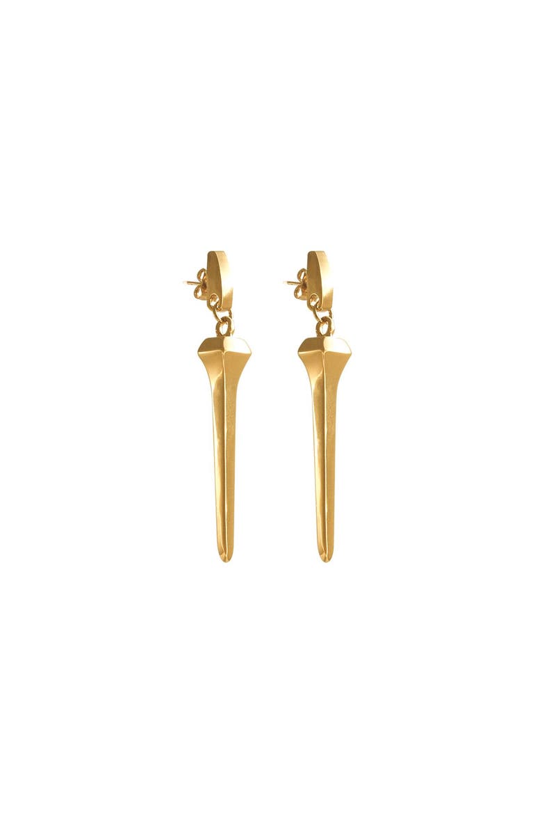 Diamond Nail Earrings, Main, color, Gold