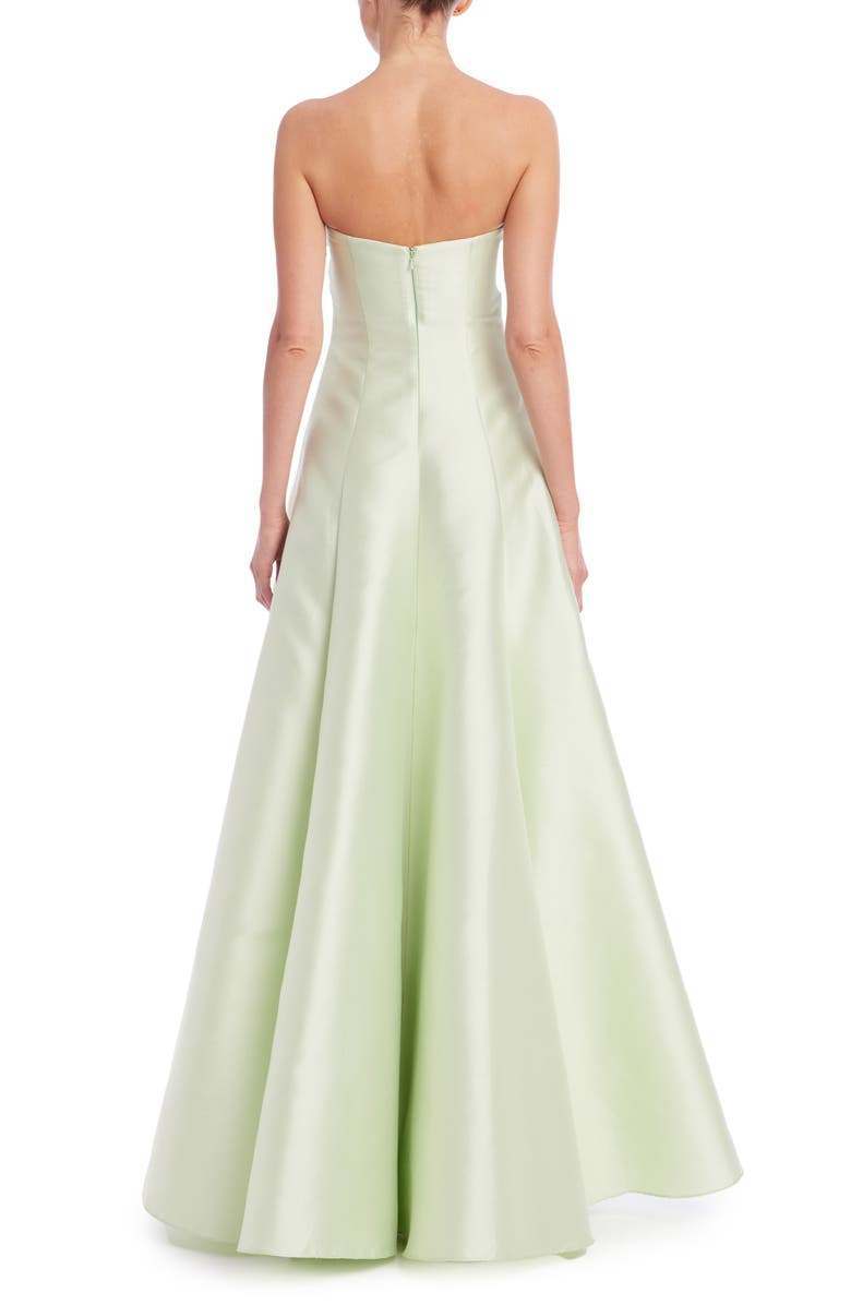 Badgley Mischka Collection Strapless Fit & Flare Ballgown, Alternate, color, Spearmint