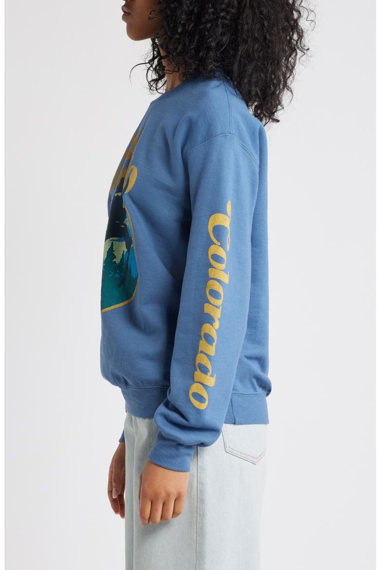 Ski Colorado Cotton Graphic Sweatshirt, Alternate, color, INDIGO BLUE