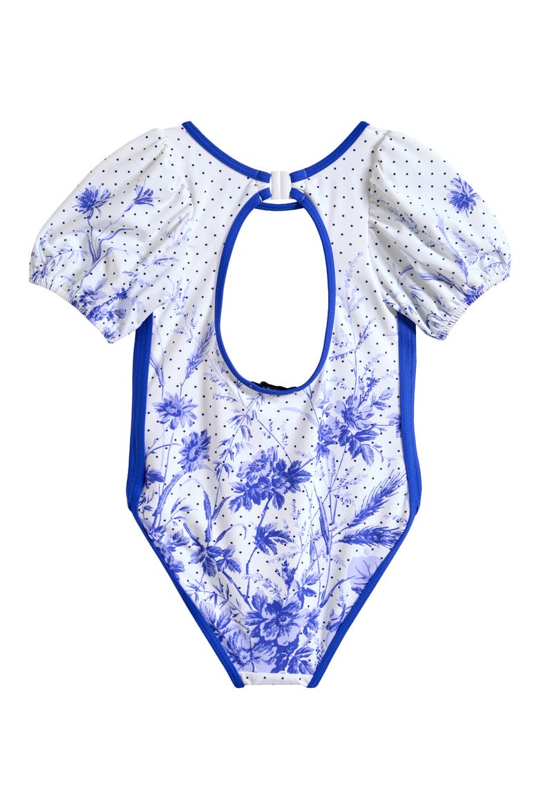 Kids' Clemmie One-Piece Swimsuit, Alternate, color, BLUE PRINT