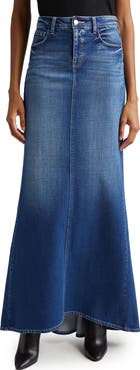 L'AGENCE Kailani Mermaid Denim Maxi Skirt