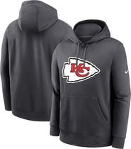 Nike Men's Nike Anthracite Kansas City Chiefs Club Logo Pullover Hoodie