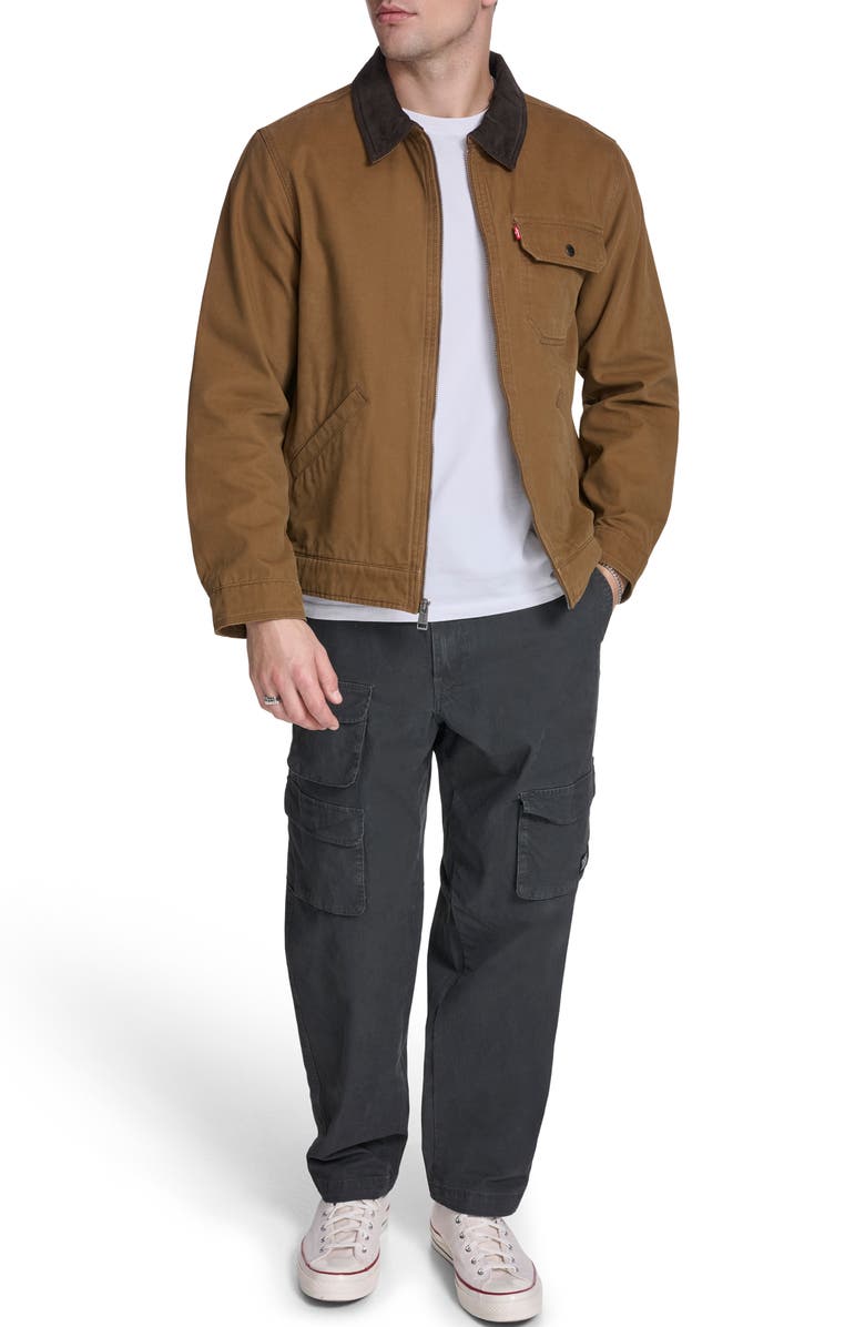 Levi's Lightweight Cotton Twill Utility Jacket, Alternate, color, Brown