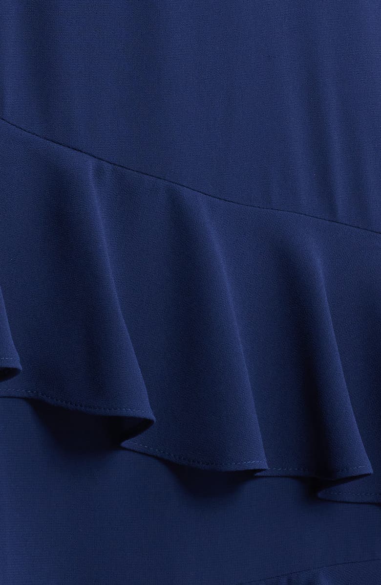 Lulus Beth Tiered Ruffle Gown, Alternate, color, Navy