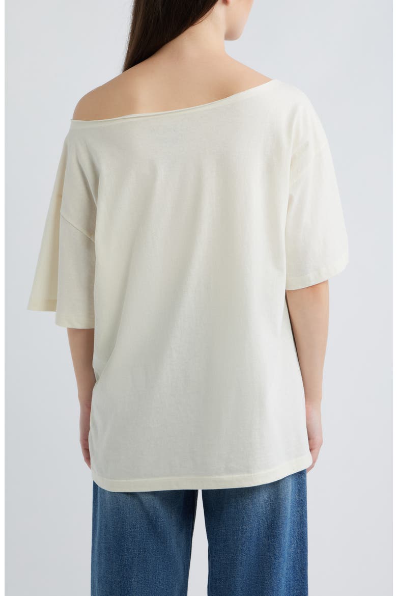 Stay Salty Graphic Off the Shoulder T-Shirt, Alternate, color, MARSHMALLOW