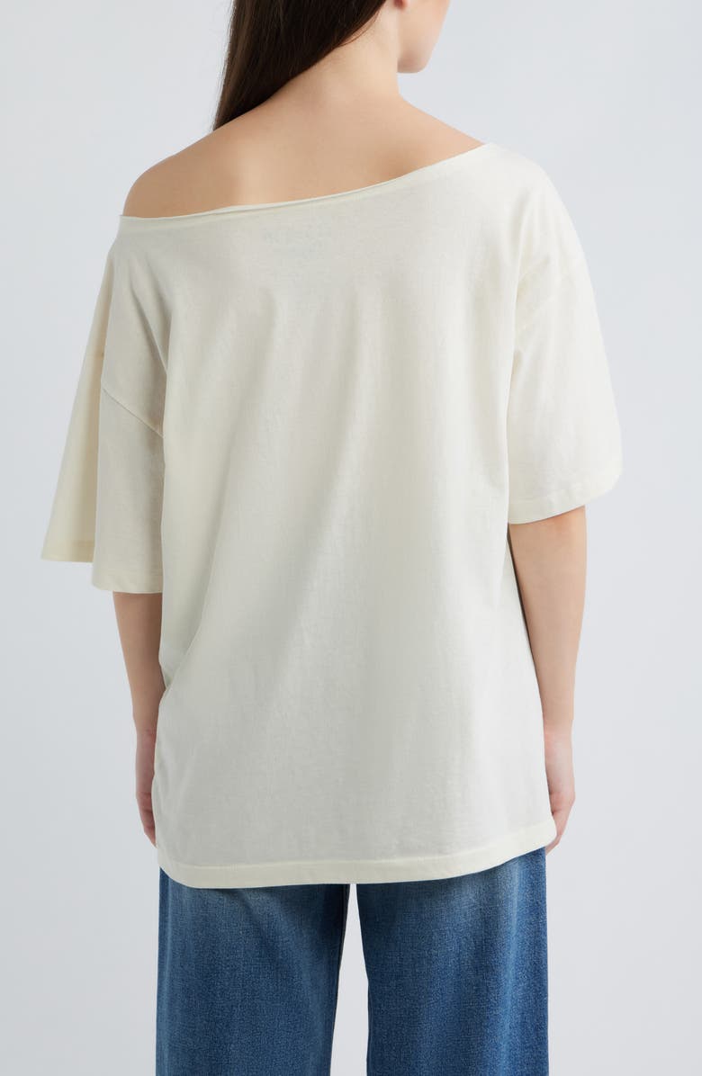 GOLDEN HOUR Stay Salty Graphic Off the Shoulder T-Shirt, Alternate, color, Marshmallow