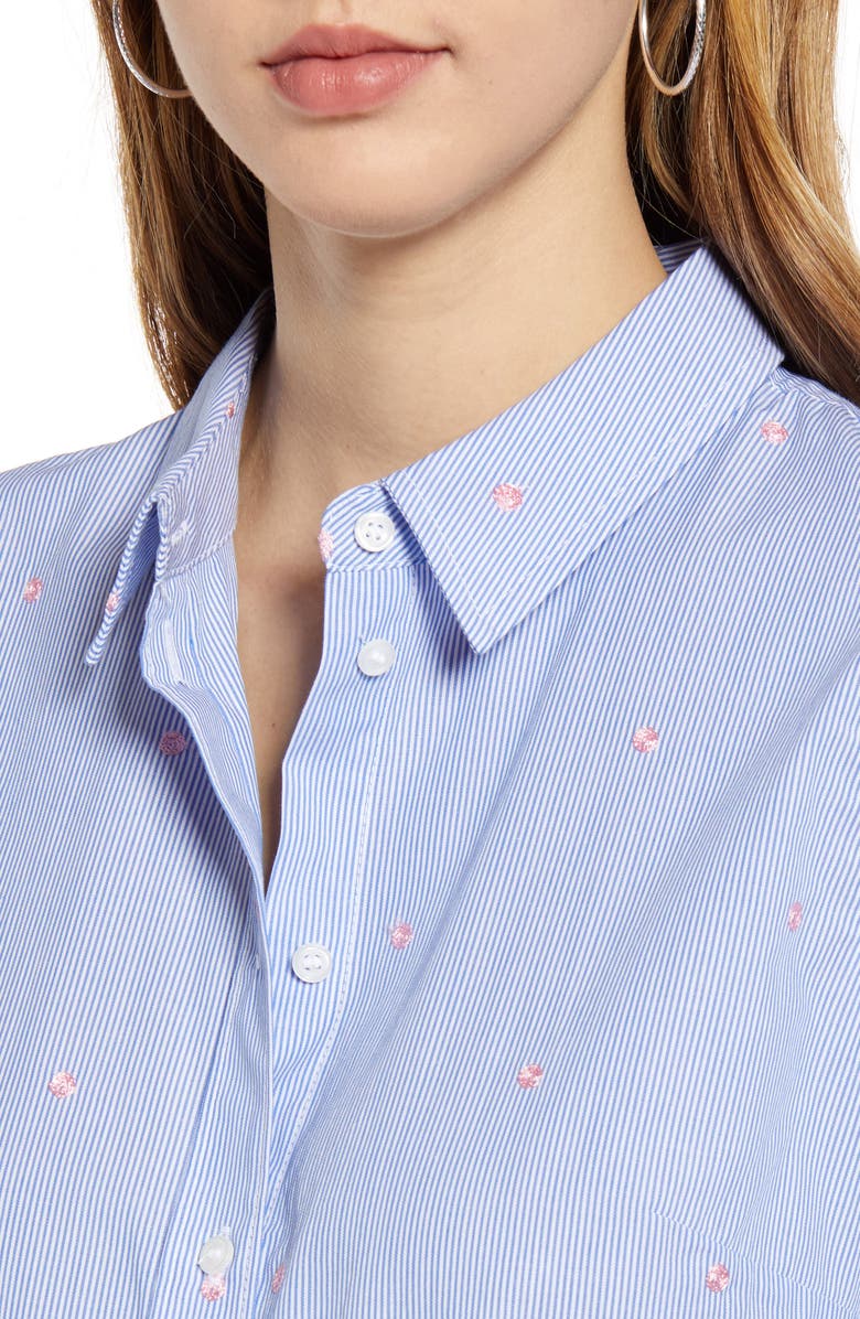 1901 Embroidered Dot Stripe Shirt, Alternate, color,