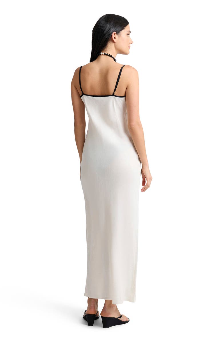 Onia Soleil Slip Dress, Alternate, color, Egret/Black