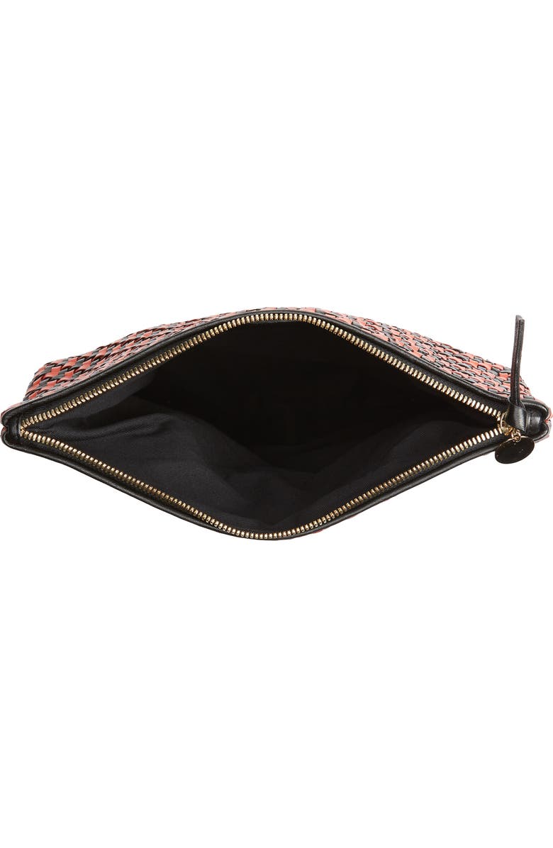 Clare V. Zip Leather Clutch, Alternate, color,