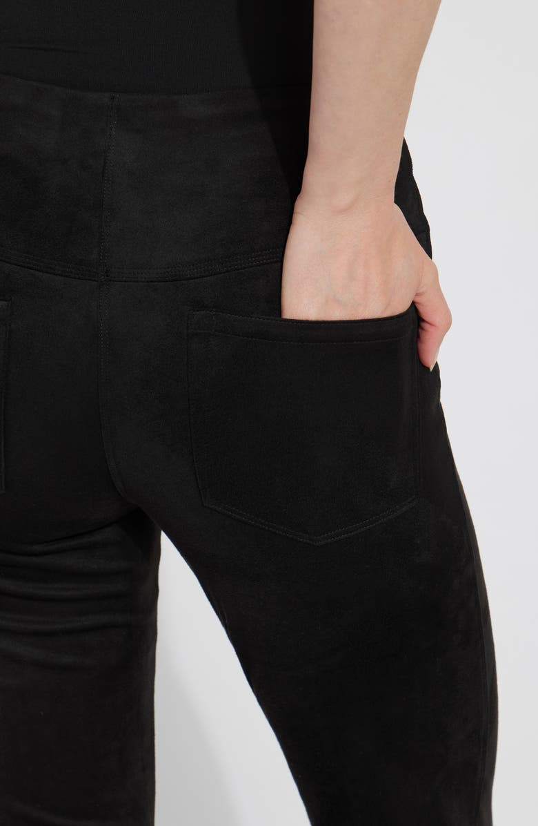 Lysse 'Lyssentials Jesse Baby Bootcut Faux Suede Leggings, Alternate, color, Black