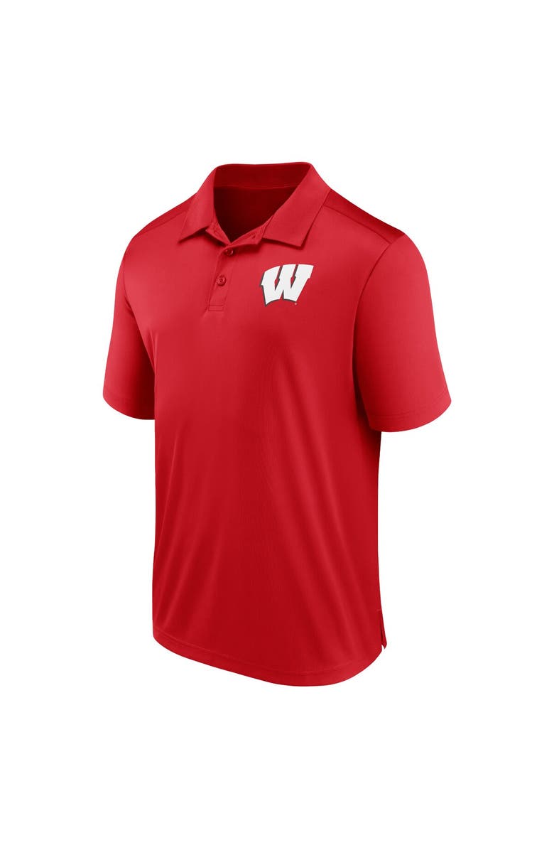 FANATICS Men's Fanatics Branded Red Wisconsin Badgers Left Side Block Polo, Alternate, color, Red
