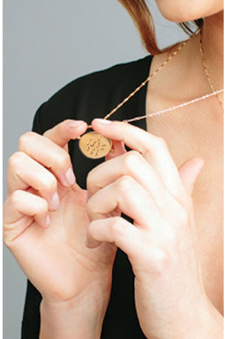 Love Love Code Charm Necklace, Alternate, color, BELIEVE/ GOLD
