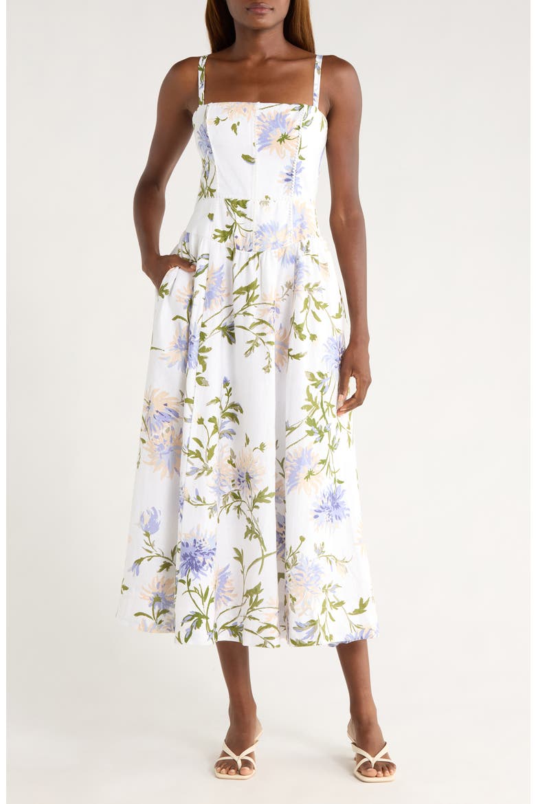 Katarin Linen Dress, Main, color, SERENITY