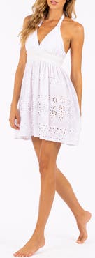 RANEES Eyelet Halter Cover Up Dress