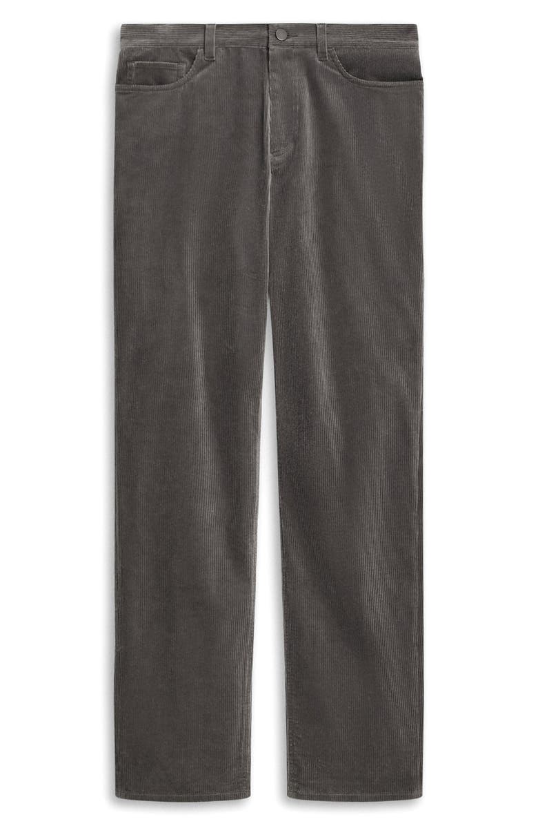 Theory Crosby Corduroy Slim Straight Leg Pants, Alternate, color, Carbon