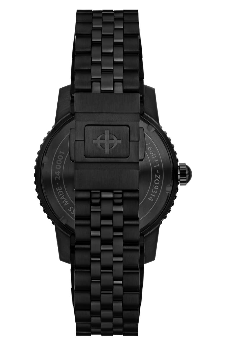 Zodiac Compression Diver Automatic Black Stainless Steel Watch, 40mm, Alternate, color, 