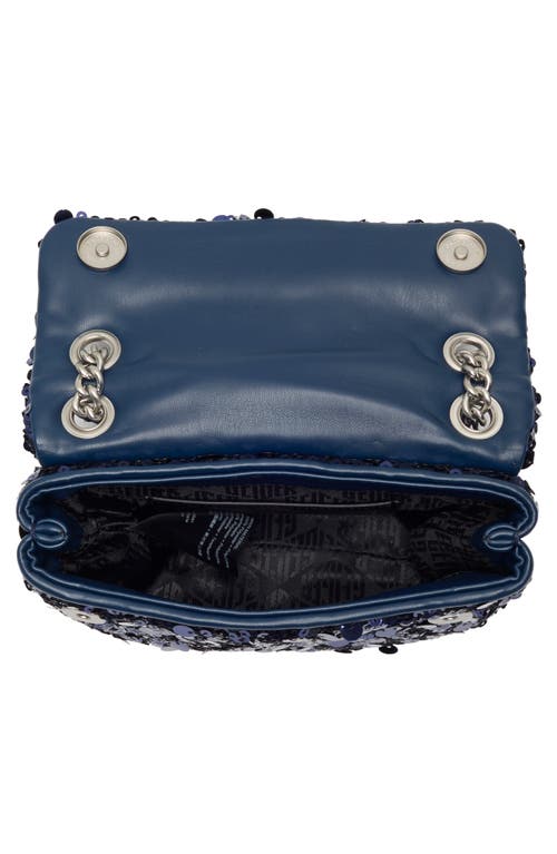 Kurt Geiger London Sequin Mini Braxton Crossbody Bag In Blue