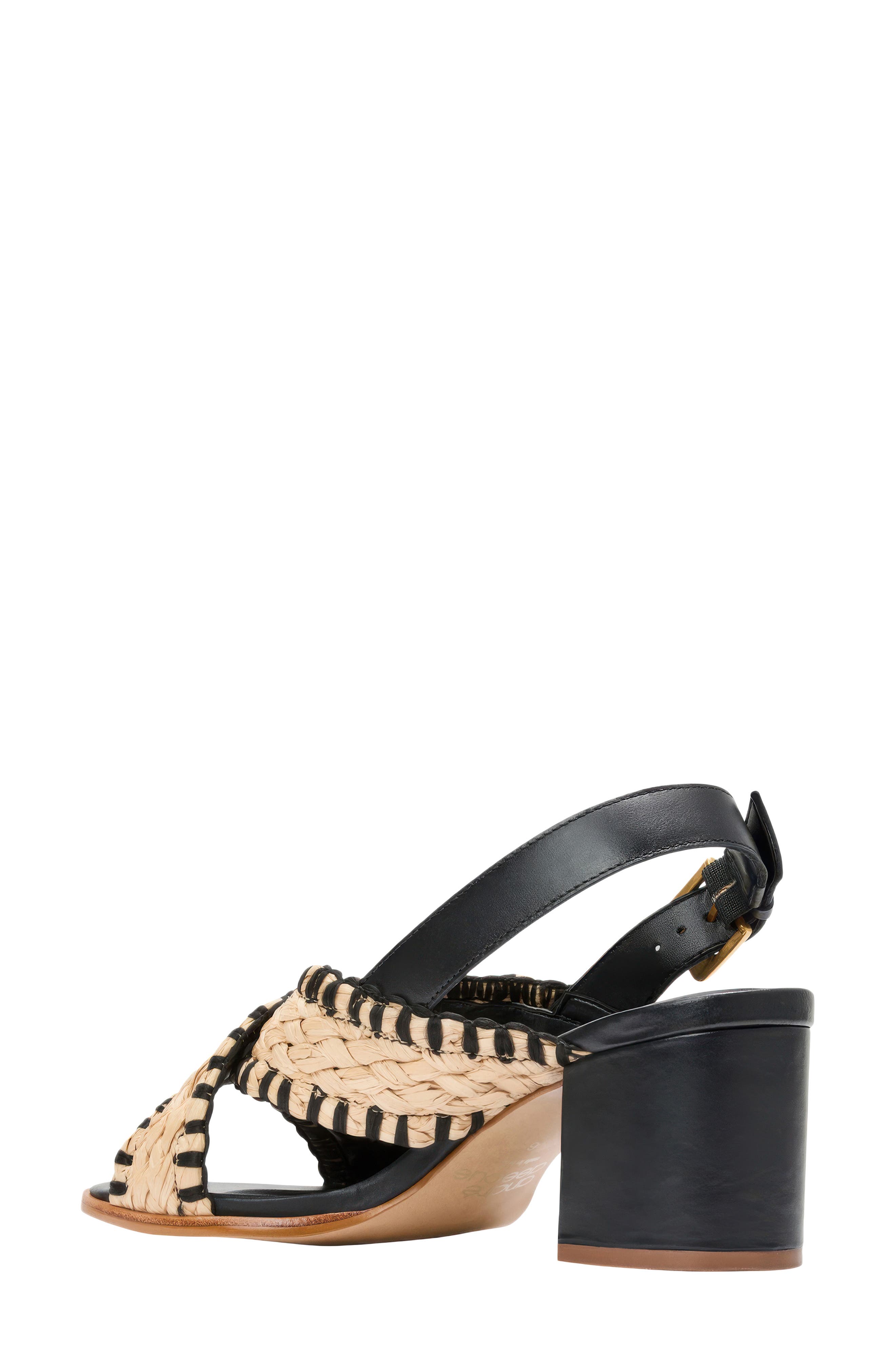 André Assous Hazel Raffia Slingback Sandal, Alternate, color, 
