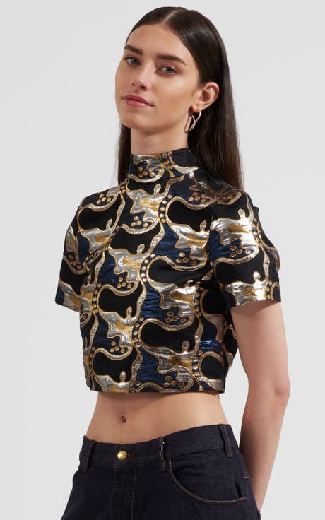 Juliet Crop Top Embroidered