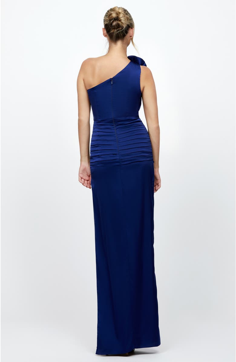 Bariano Vacation Asymmetric Gown, Alternate, color, Navy