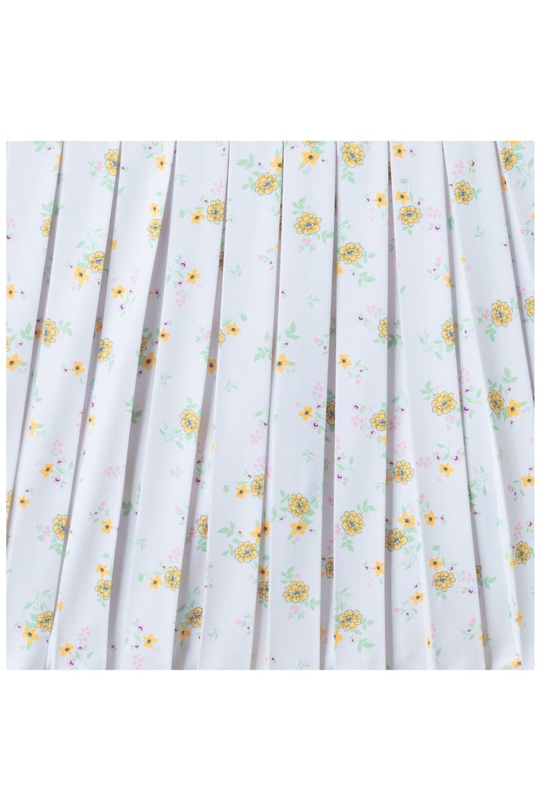Kids' Floral Pleated Skort, Alternate, color, WHITE/ YELLOW