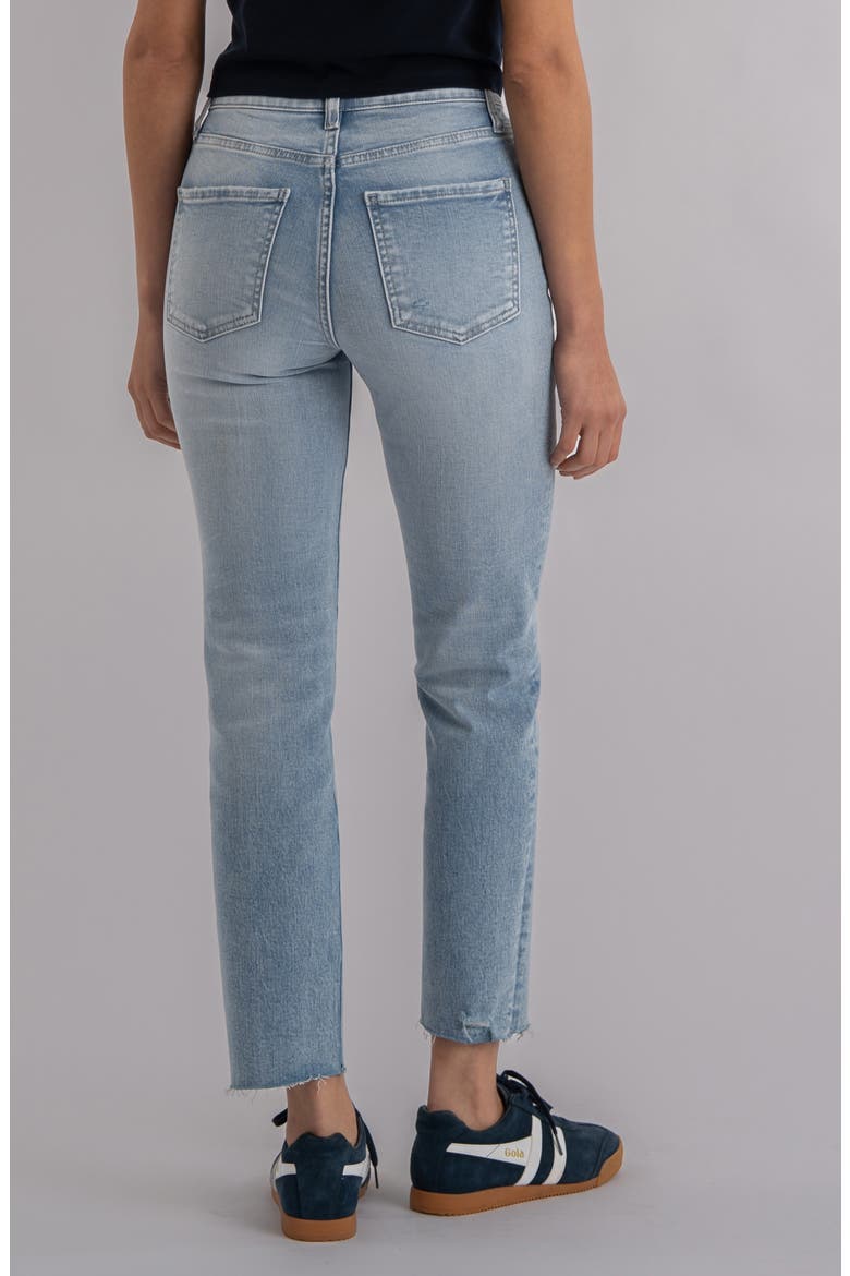 Rachael Fab Ab Raw Hem High Waist Crop Mom Jeans, Alternate, color, PERFORMANCE