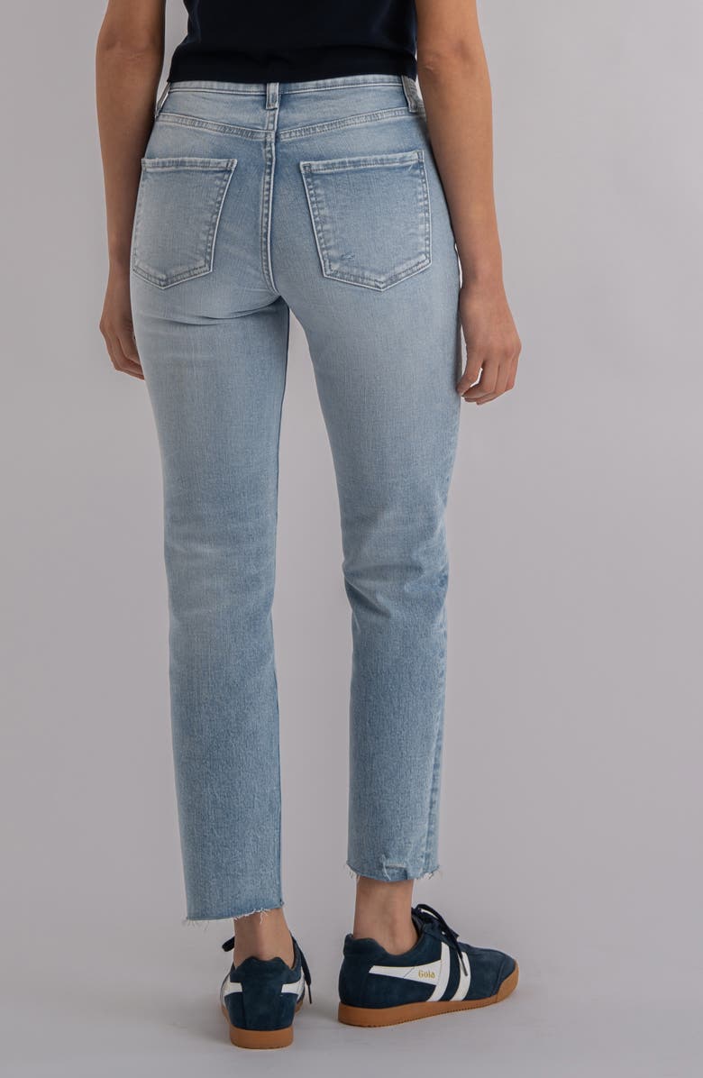 KUT from the Kloth Rachael Fab Ab Raw Hem High Waist Crop Mom Jeans, Alternate, color, Performance