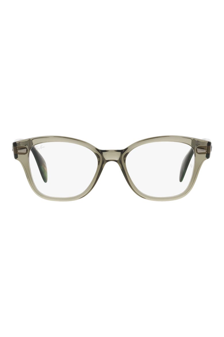 49mm Square Optical Glasses, Main, color, TRANSPARENT GREEN