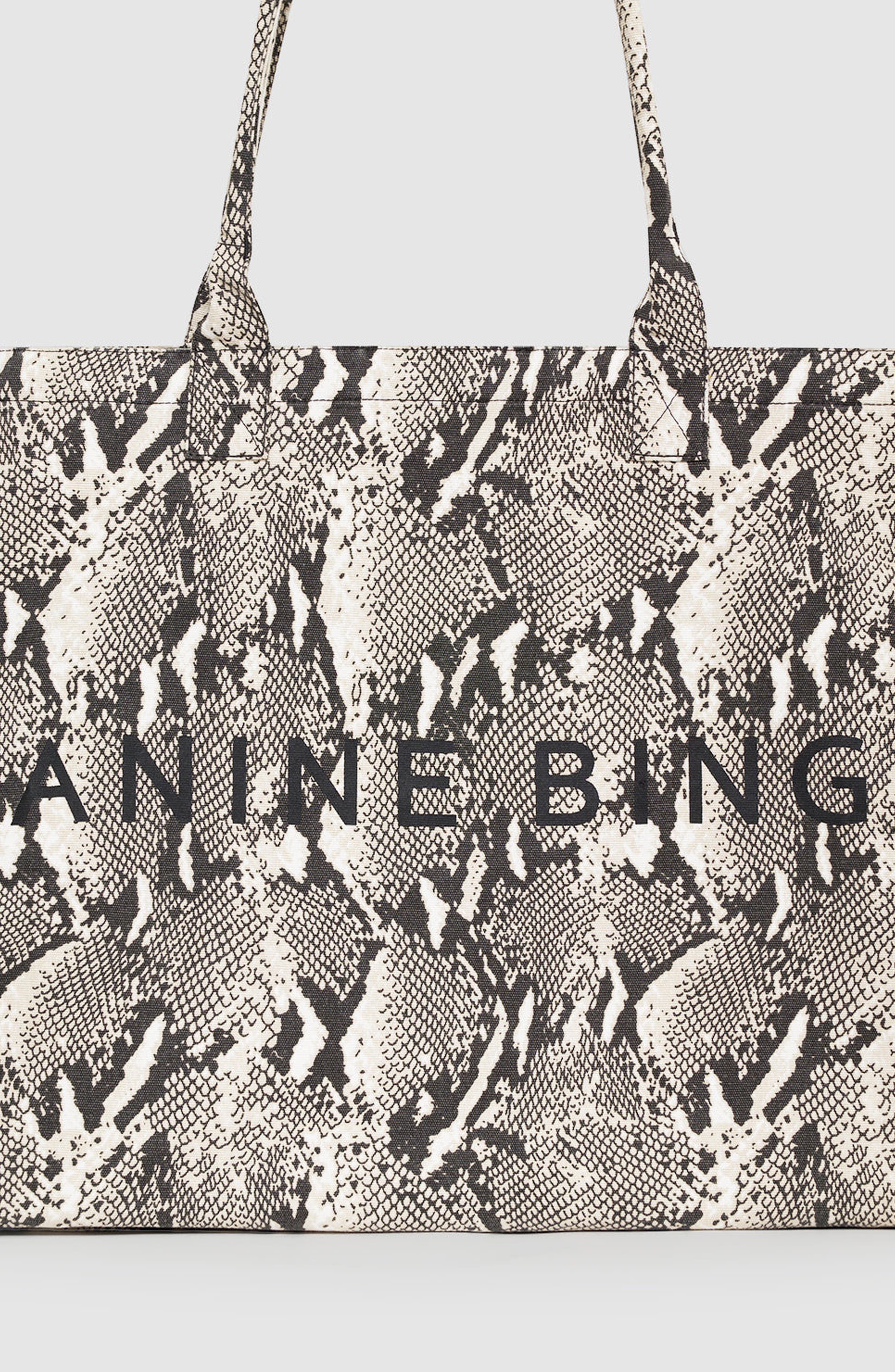 ANINE BING Leo Canvas Tote Bag, Alternate, color, 