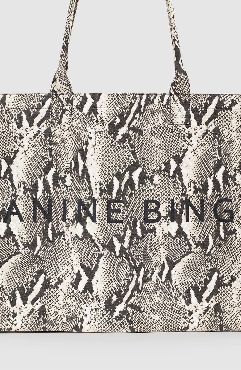 ANINE BING Leo Canvas Tote Bag, Alternate, color,