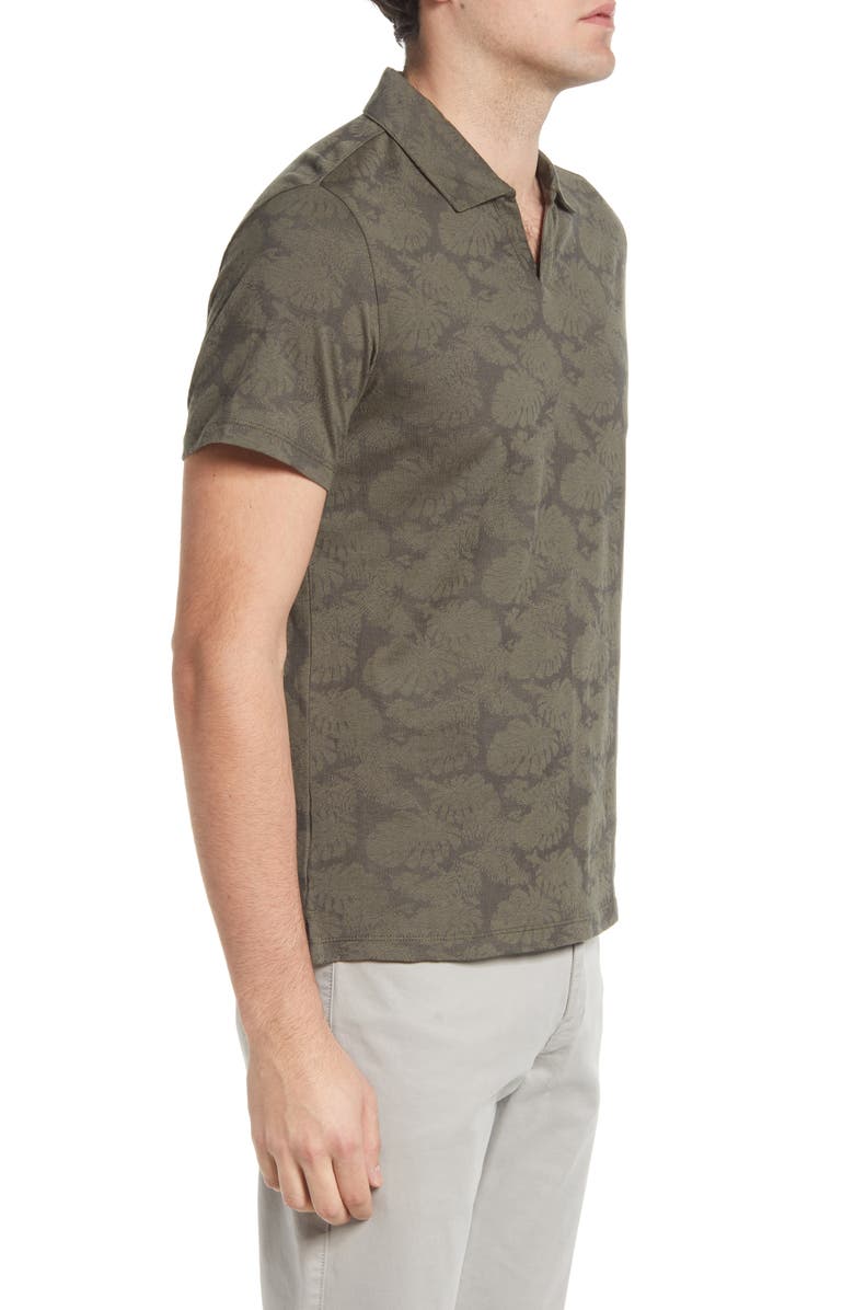 Robert Barakett Troy Open Collar Jacqurd Polo, Alternate, color,