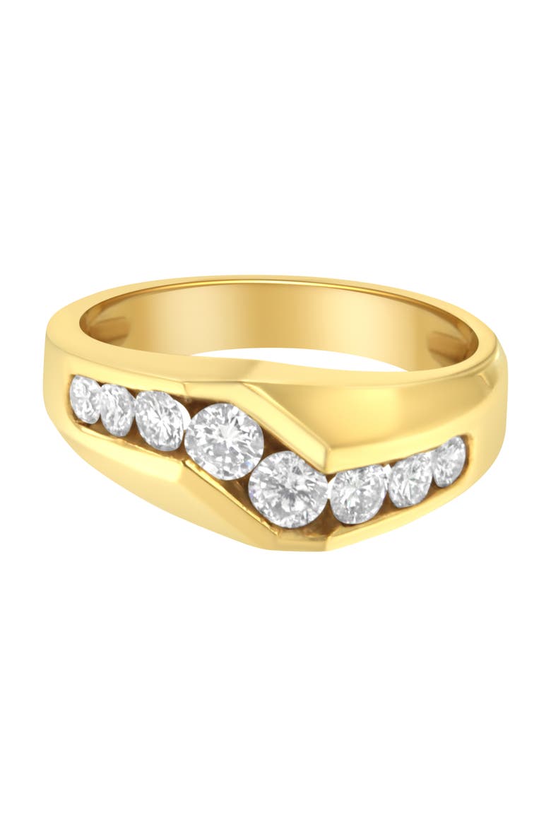 14KT Yellow Gold Men's Round Cut Diamond Ring, Main, color, Yellow Gold