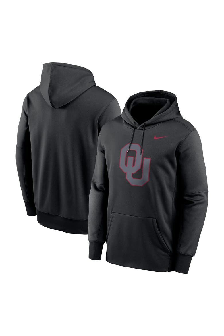 Men's Jordan Brand Black Oklahoma Sooners Color Pop Performance Fleece Pullover Hoodie, Main, color, Black