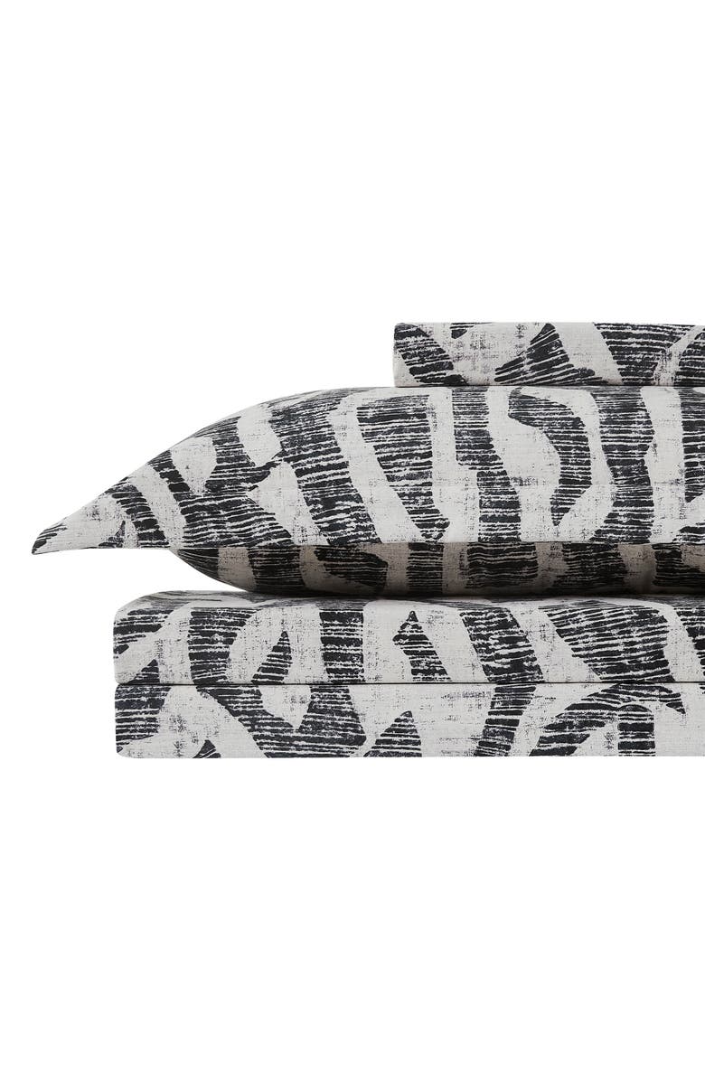 SOUTHSHORE FINE LINENS Khari Reversible Duvet & Sham Set, Main, color, Charcoal