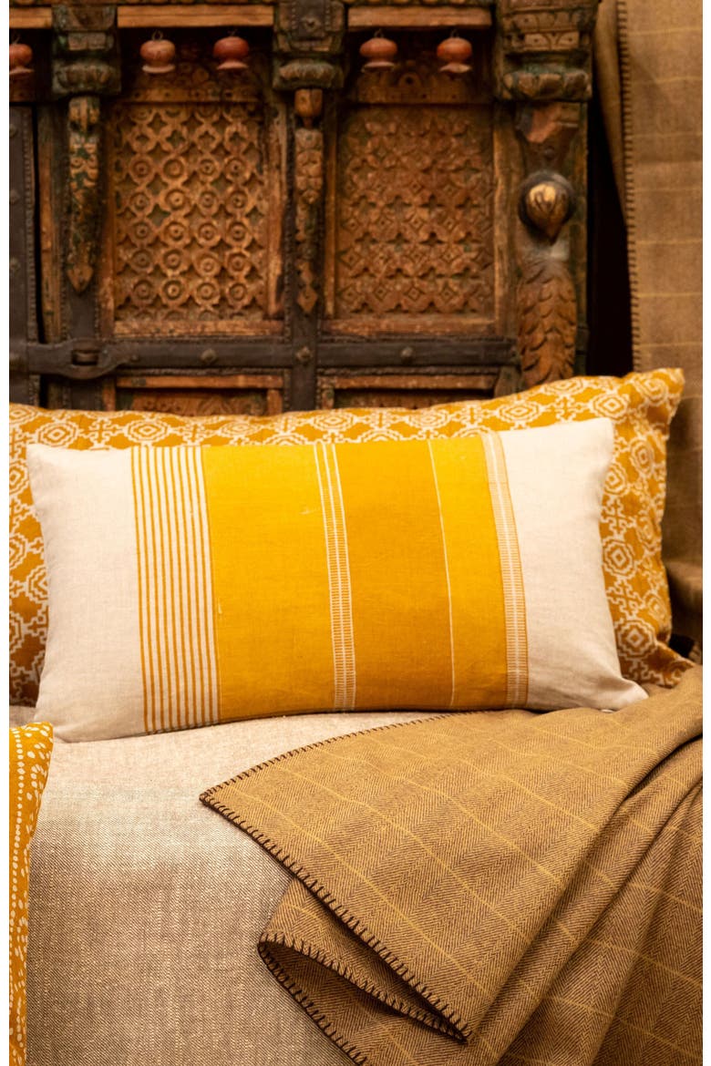Stripe Ochre Pillow Cover - 12x20, Alternate, color, Ochre