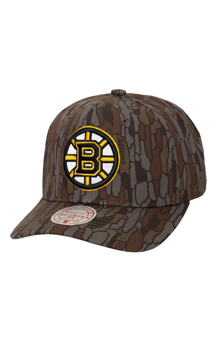 Mitchell & Ness Men's Mitchell & Ness Camo Boston Bruins Hidden Camo Pro Crown Adjustable Hat, Main, color, Camo