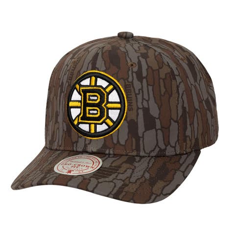 Men's Mitchell & Ness Camo Boston Bruins Hidden Camo Pro Crown Adjustable Hat