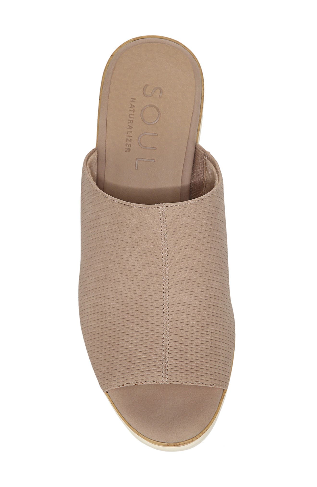 SOUL NATURALIZER Goodtimes Platform Wedge Slide Sandal, Alternate, color, Light Taupe Synthetic