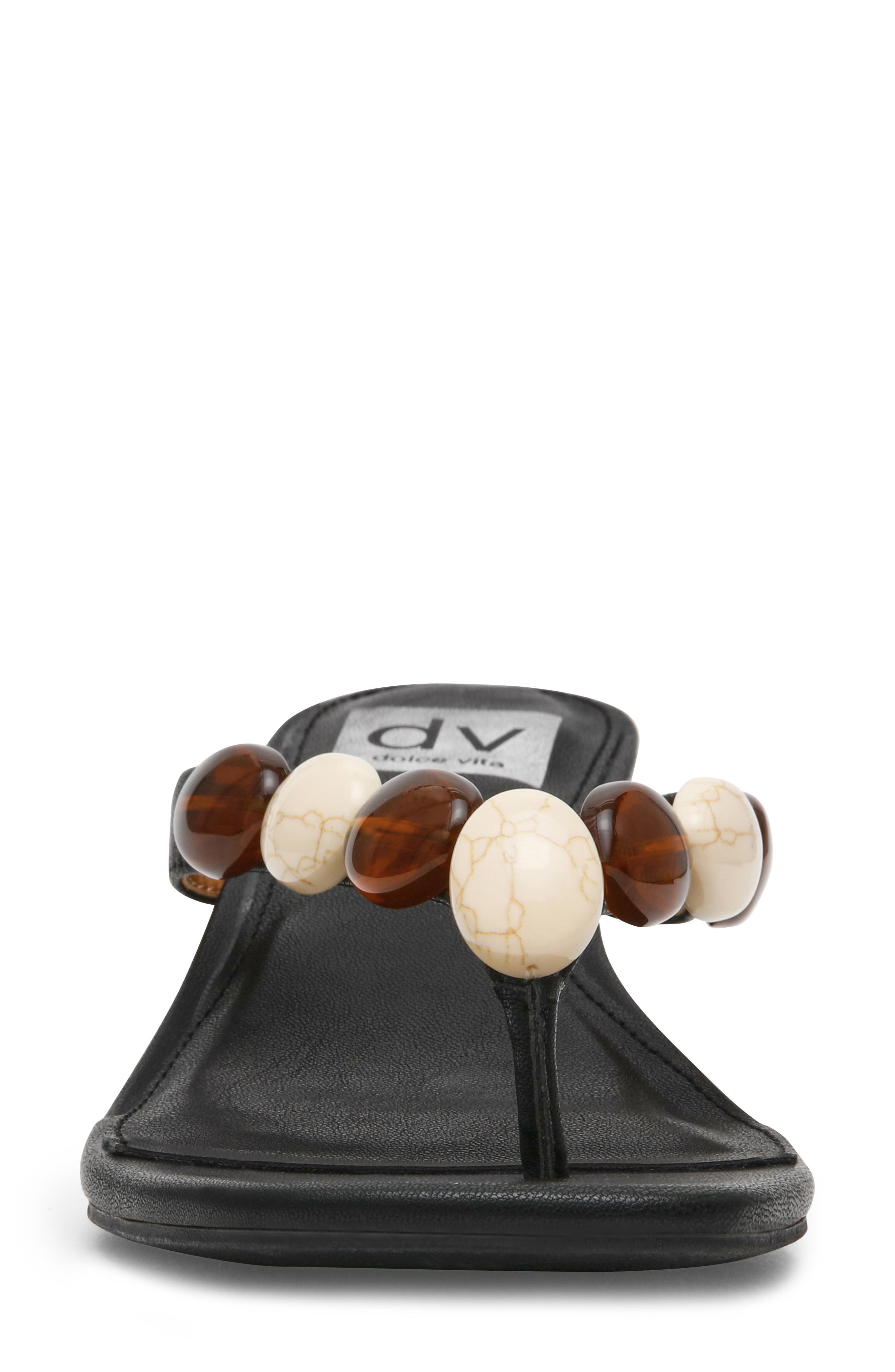DV by Dolce Vita Bowi Embellished Sandal, Alternate, color, Black Smooth