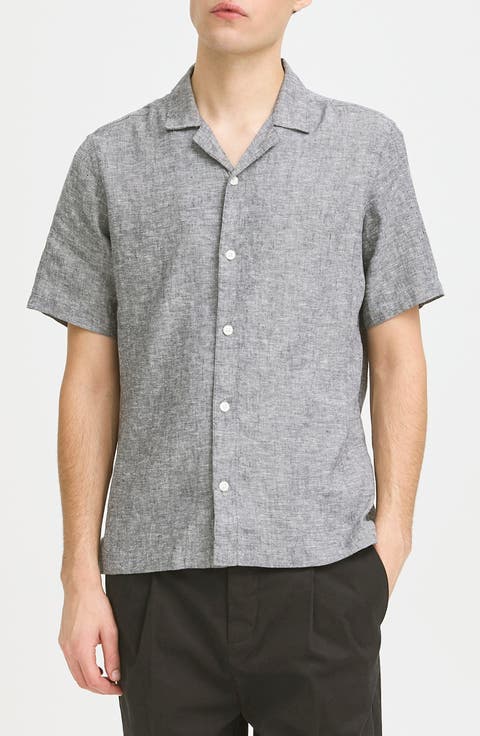 Sauby Linen Blend Camp Shirt