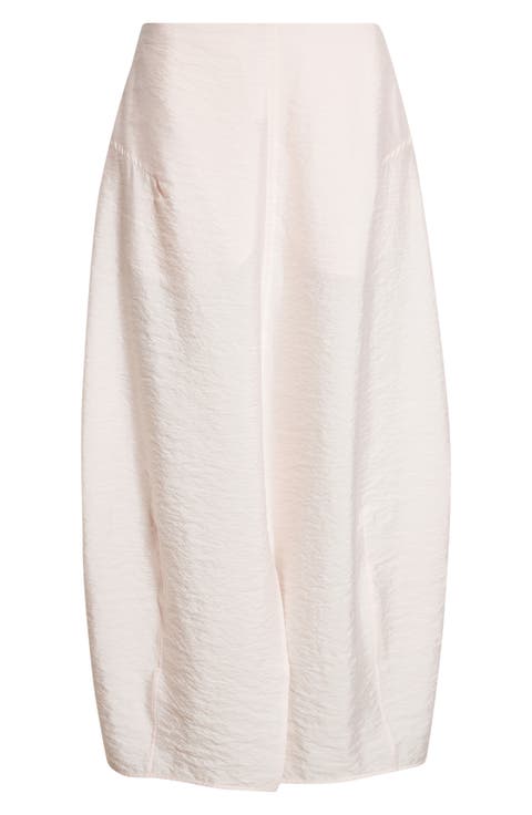 Semisheer Silk Blend Parachute Maxi Skirt