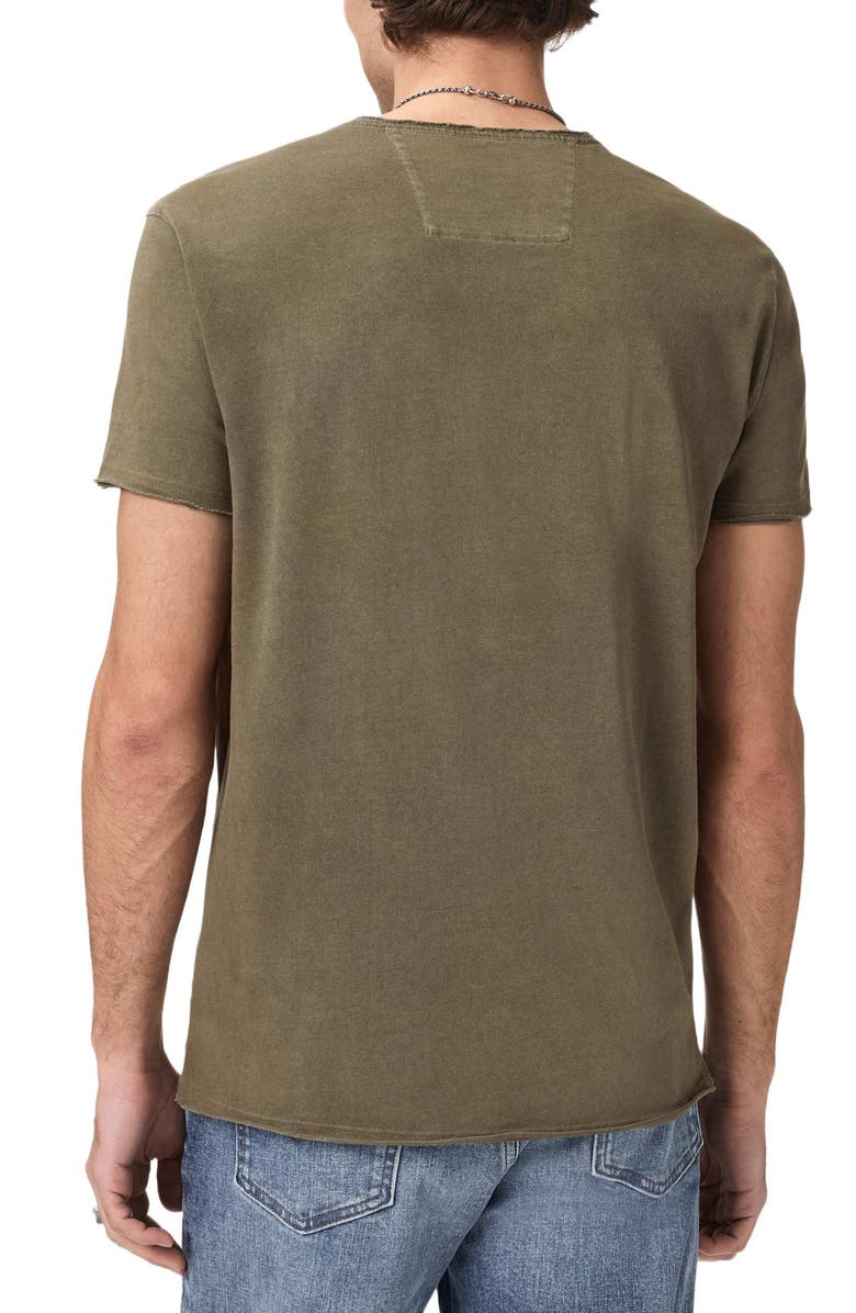 John Varvatos Fleur de Lis Embroidered T-Shirt, Alternate, color, Eucalyptus