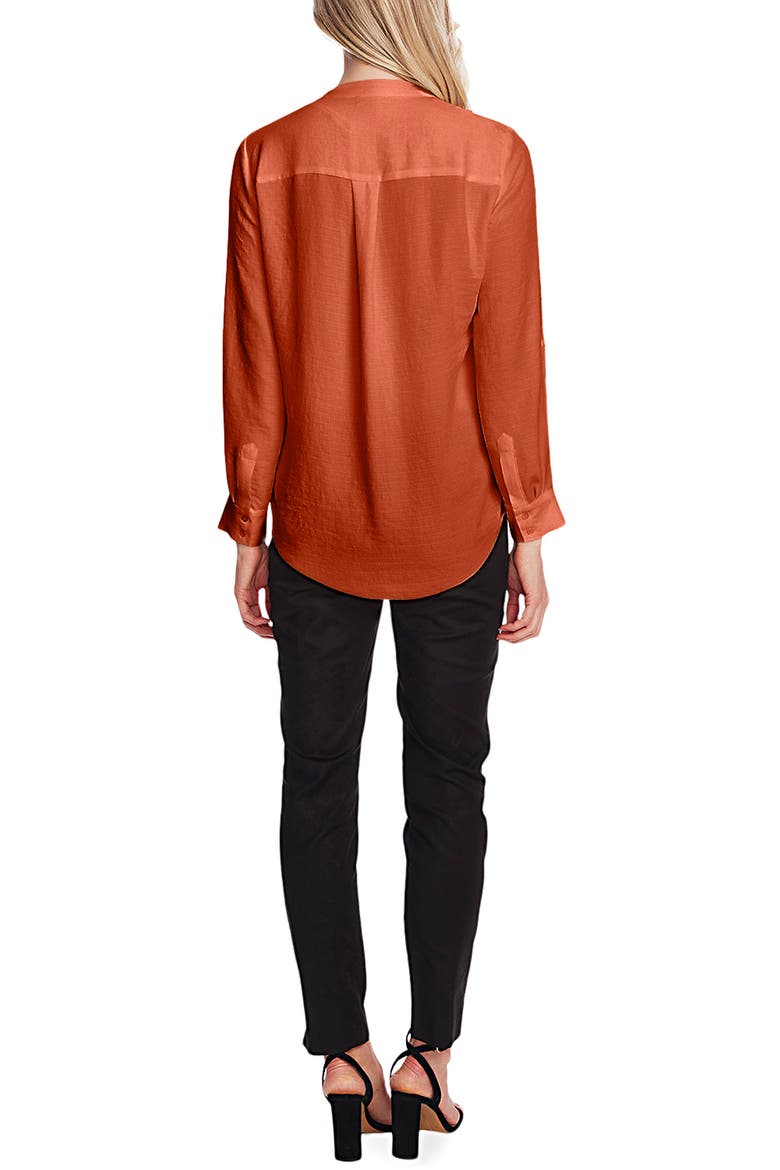 Matte Rumple Blouse, Alternate, color, BURNT COPPER