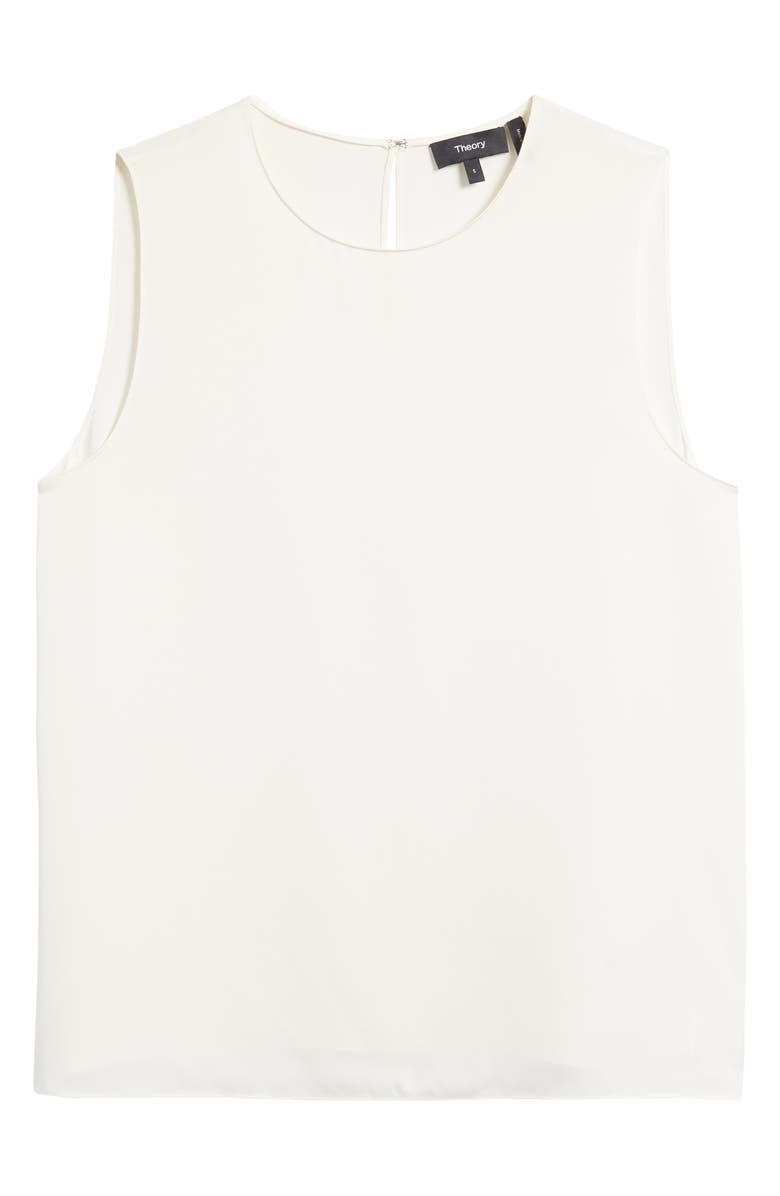 Theory Sleeveless Silk Blouse, Alternate, color, Ivory