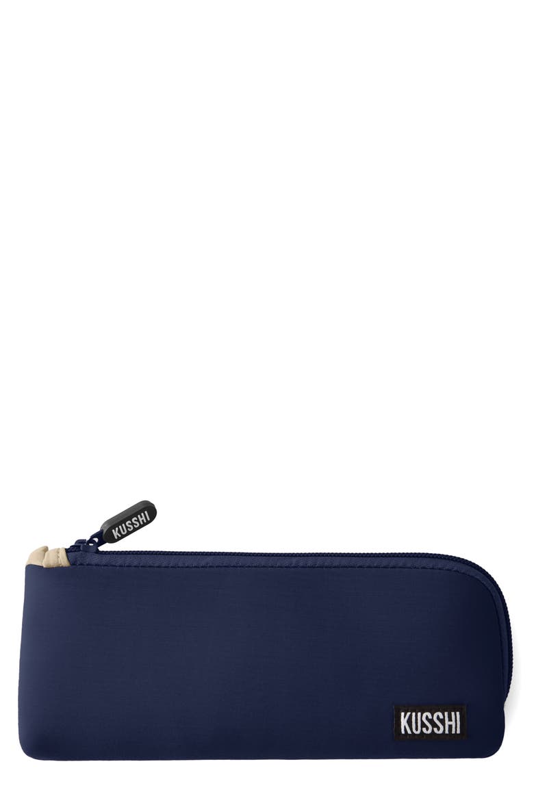 Cosmetics Pencil Case, Main, color, NAVY/ KHAKI