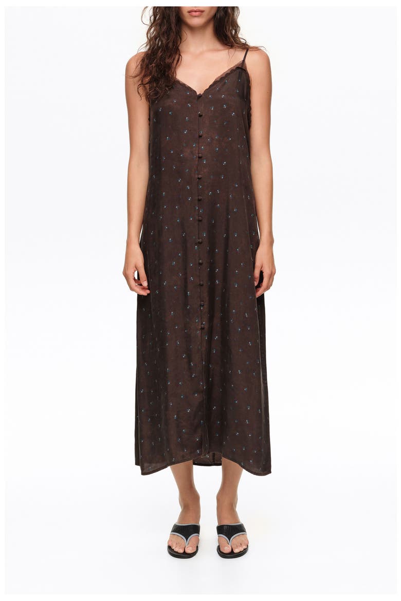 Floral Strap Midi Dress, Main, color, BIMBA Y LOLA  FLOWERS