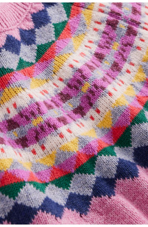 Mini Boden Kids' Minnie Fair Isle Long Sleeve Sweater Dress In Multi